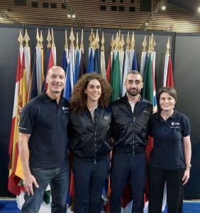Luca Parmitano, Anthea Comellini, Andrea Patassa e Samantha Cristoforetti