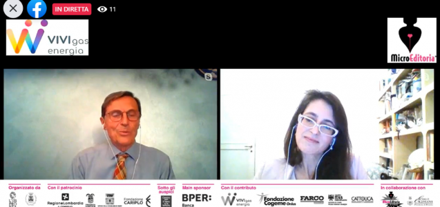 L'immunologo Alberto Mantovani e la giornalista Lisa Cesco