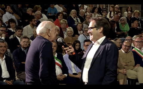 Il decano Duci con Franco Goffi