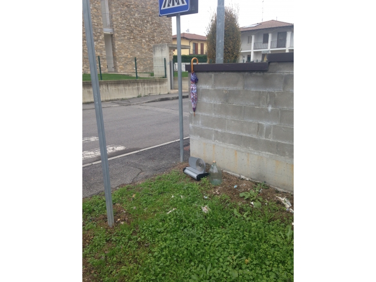 Persino un'affettatrice abbandonata sui sentieri di Roccafranca