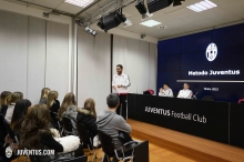 Baldini con i genitori delle giovani leve juventine